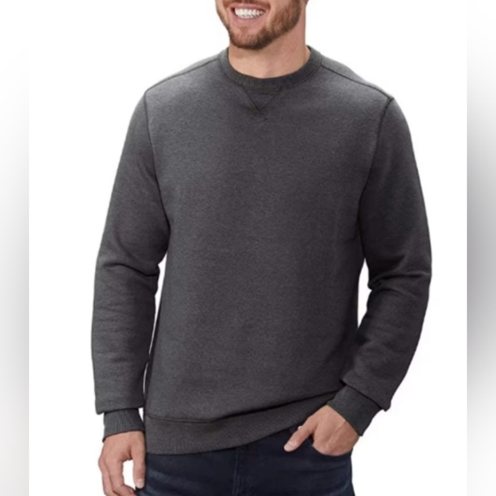 G.H. Bass & Co. Dark Gray Crewneck Waffle Knit Pullover Sweater Size XXL